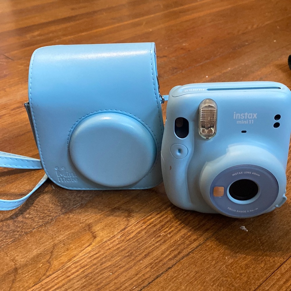 Light Blue Polaroid Camera